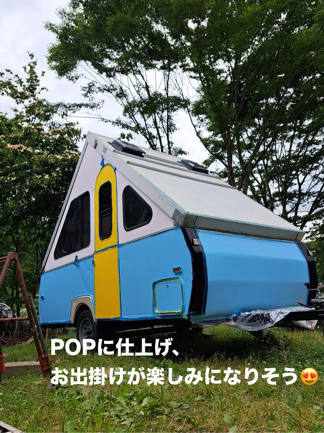 キャンピングトレーラーの全塗装をいたしました🏕️
