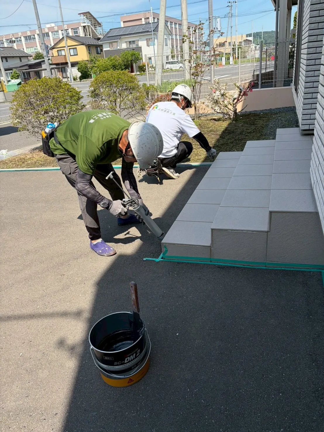 土間のクラック補修しました🤗